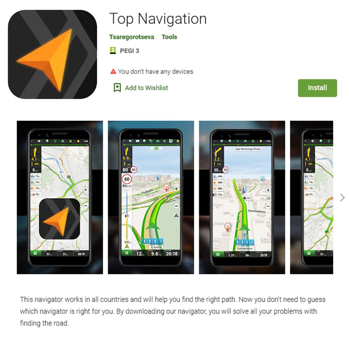  Top Navigation - Smart Life/ Google Play Store 