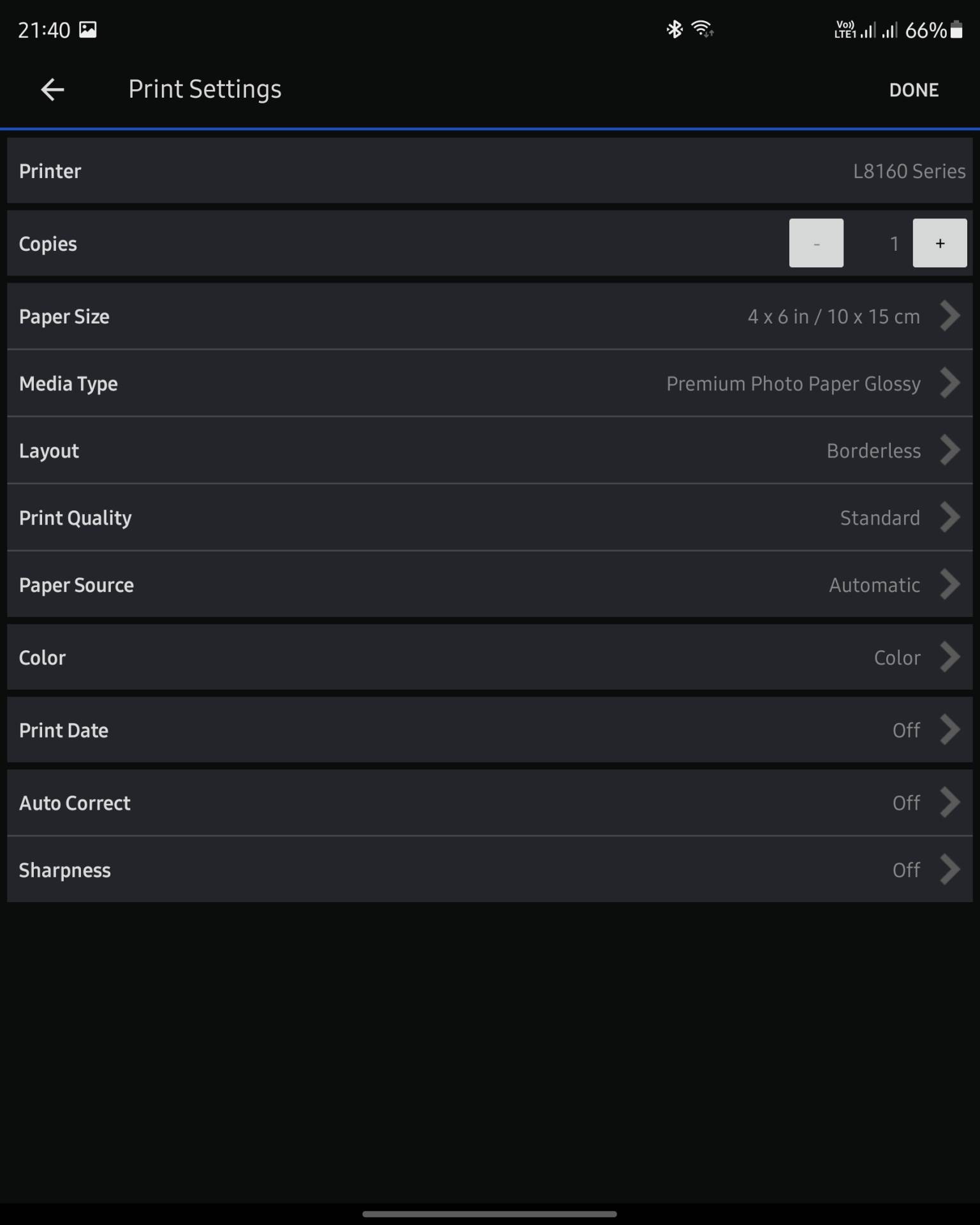  Podešavanja slike pre štampe - Epson Smart Panel/Screenshot 