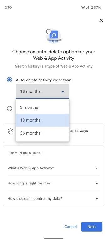  Google brisanje pretrage poslednjih 15 minuta 2.jpg - PrintScreen/PhoneArena.com 