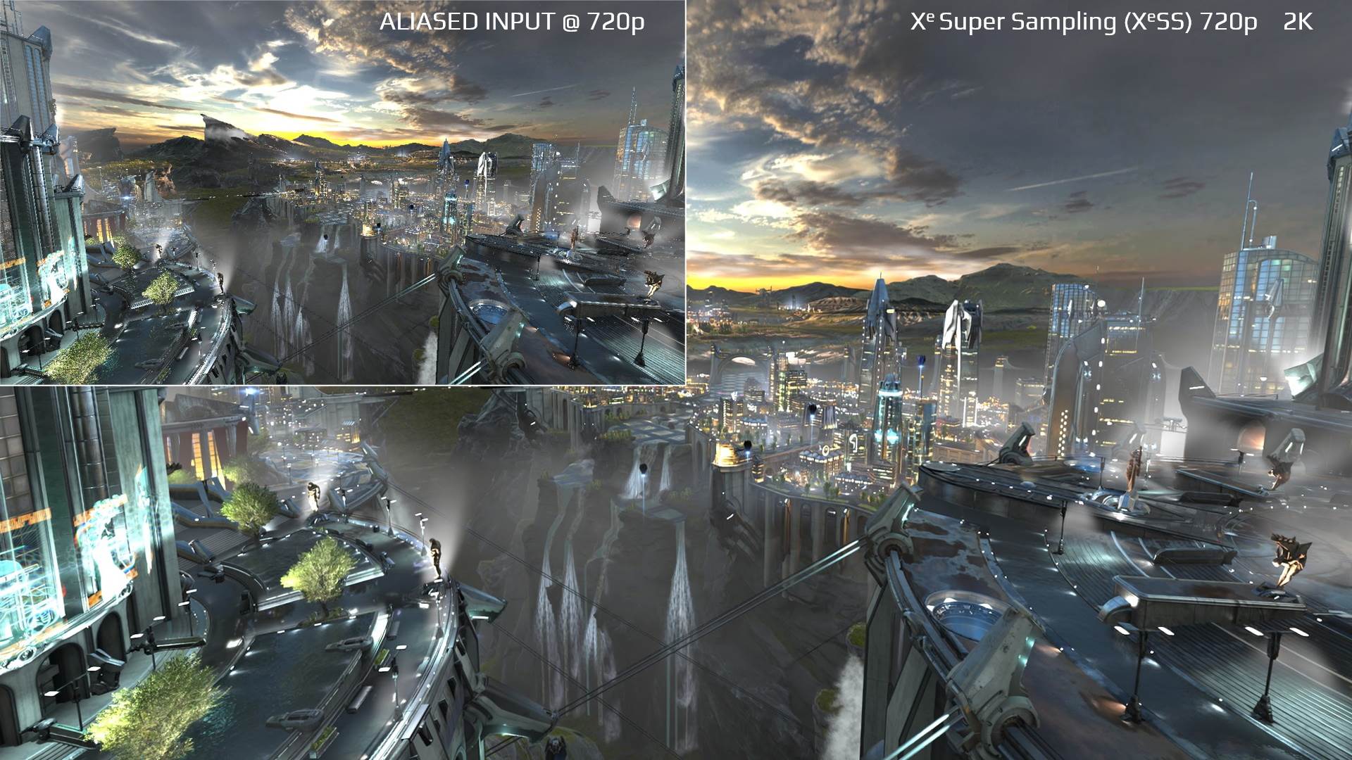  Intel XeSS skaliranje - primer sa 720p na 4K - Intel 