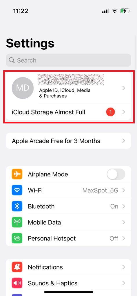  Podešavanja naloga - iOS/Screenshot 