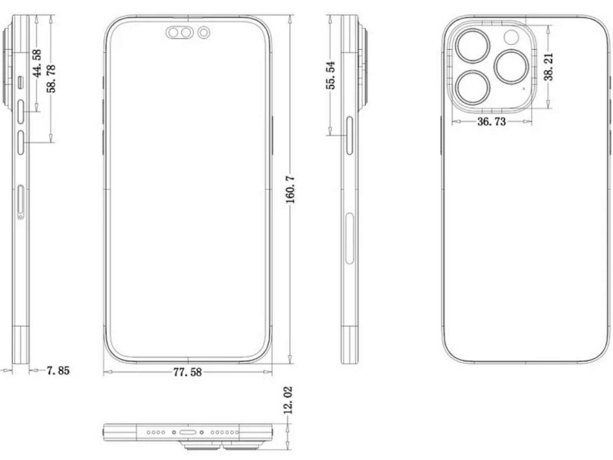  iPhone 14 Pro Max šema - Twitter / Printscreen / MingChiKuo 