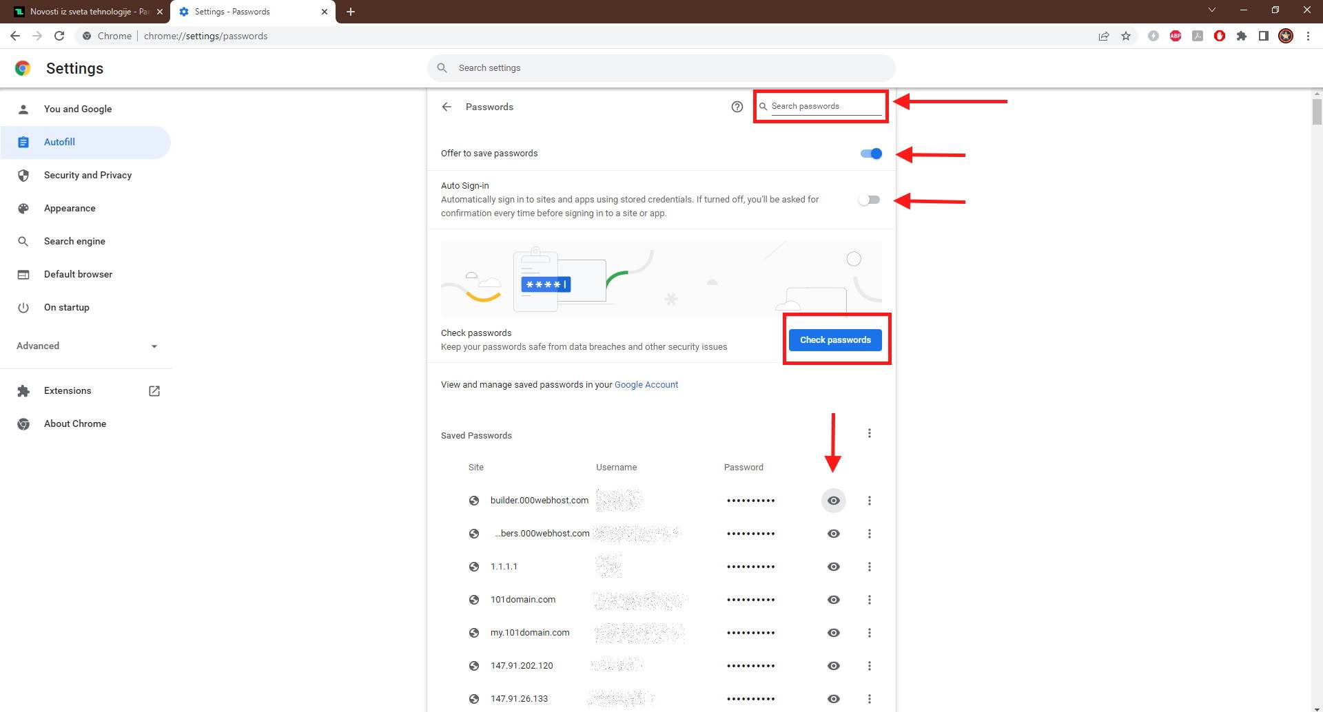  Chrome upravljanje siframa.jpg - Marko Nešović/Google Chrome/Screenshot 