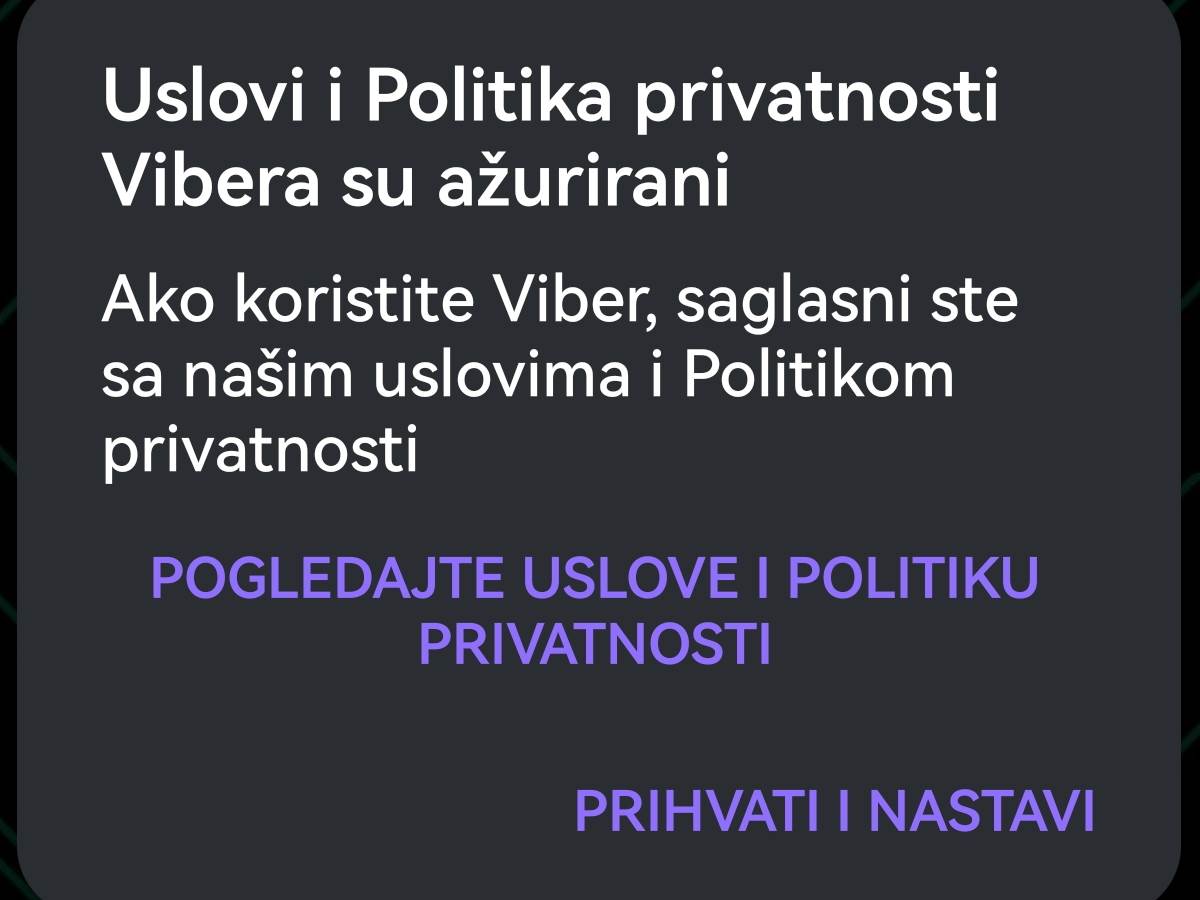 Viber novi uslovi poslovanja i privatnosti - SmartLife / Marko Čavić   Viber novi uslovi poslovanja i privatnosti - SmartLife / Marko Čavić