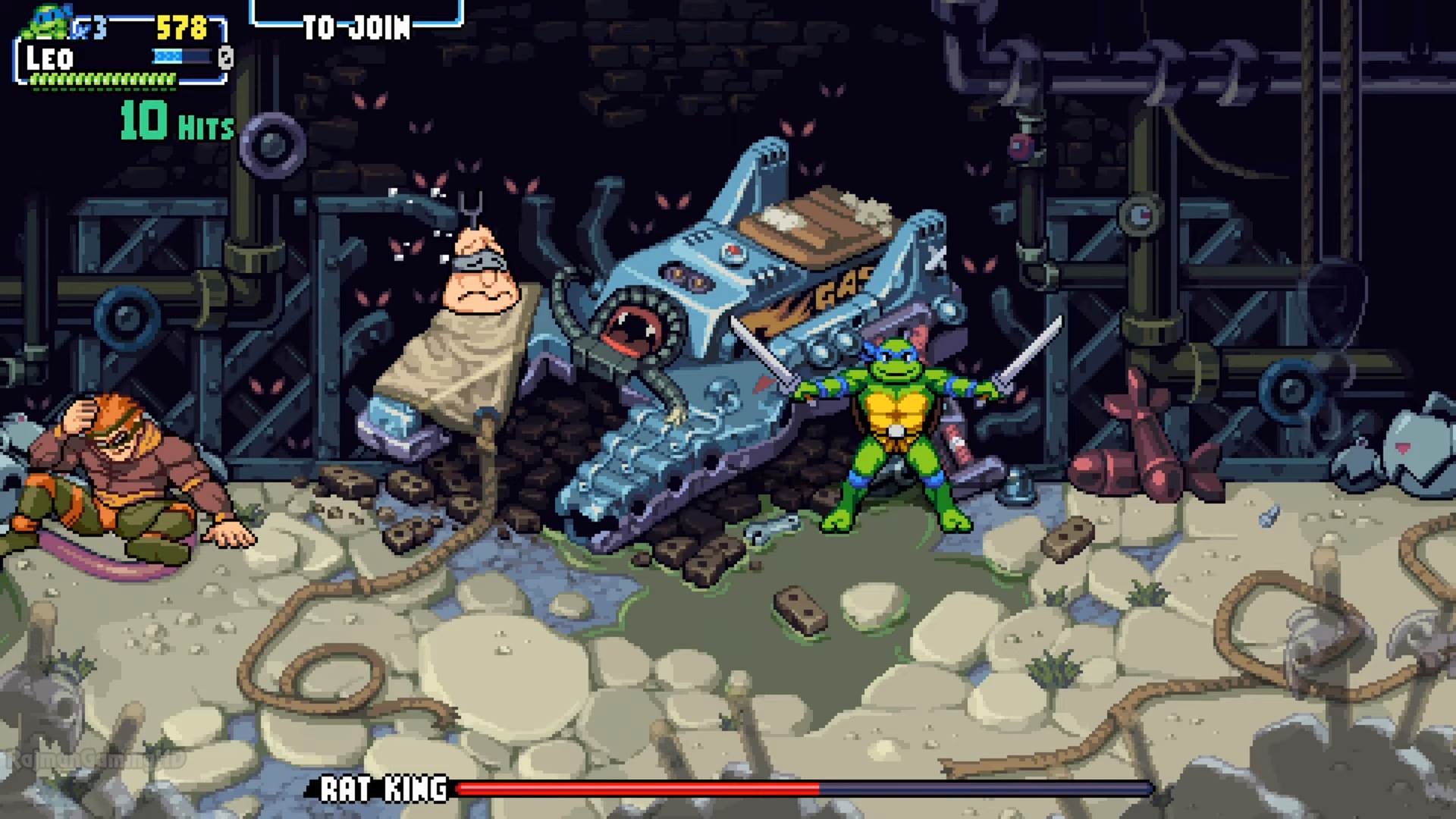  Teenage Mutant Ninja Turtles_ Shredder’s Revenge FULL GAME Walkthrough (PS5) @ 4K 60ᶠᵖˢ ✔ 36-11 screenshot.jpg - YouTube / RajmanGaming HD / Screenshot 