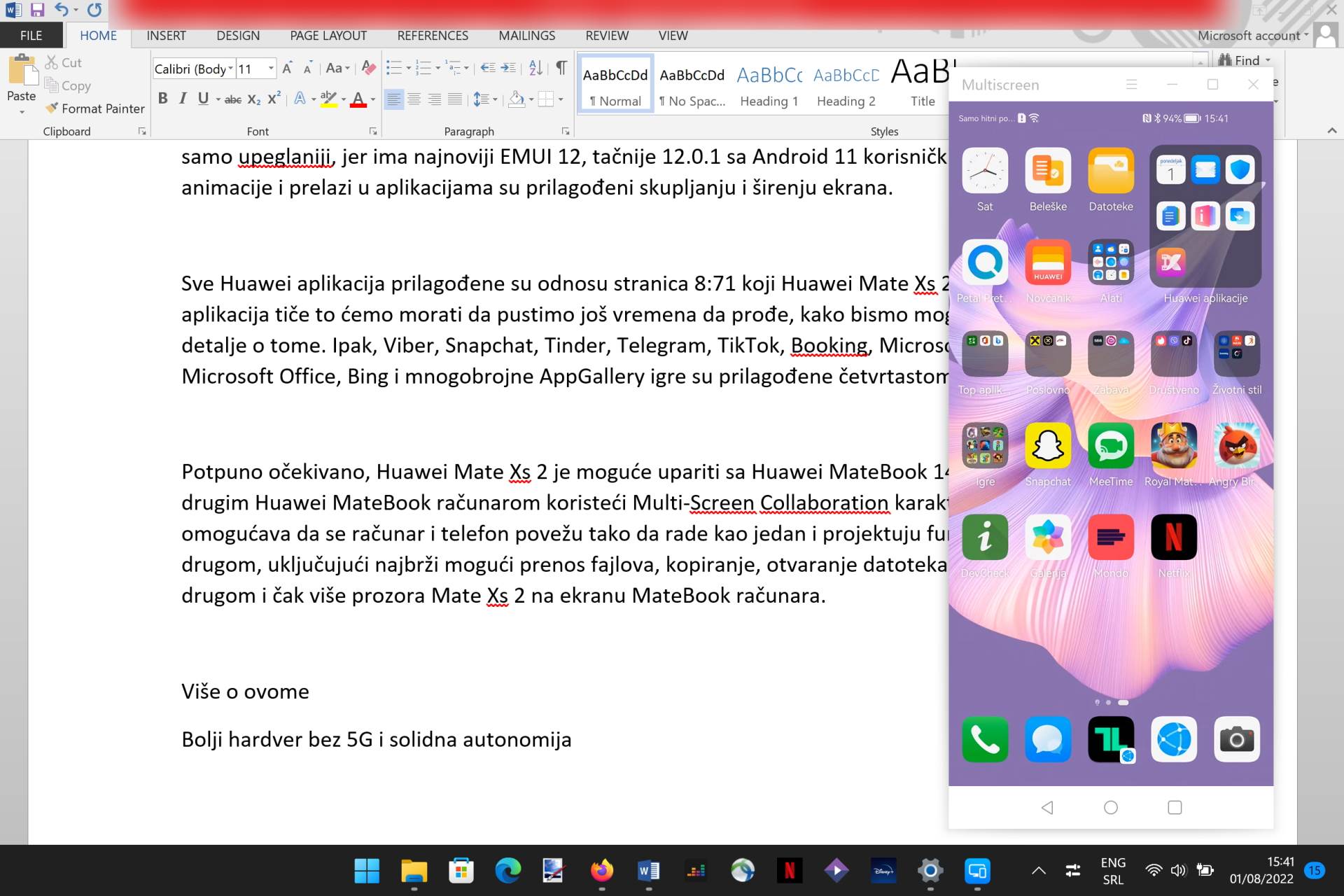  Huawei Multi-Screen Collaboration laptop i telefon 4.jpg - SmartLife / Marko Čavić 