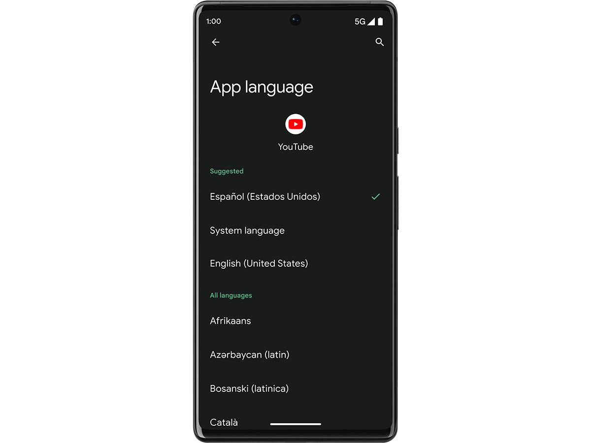  app language Android 13 