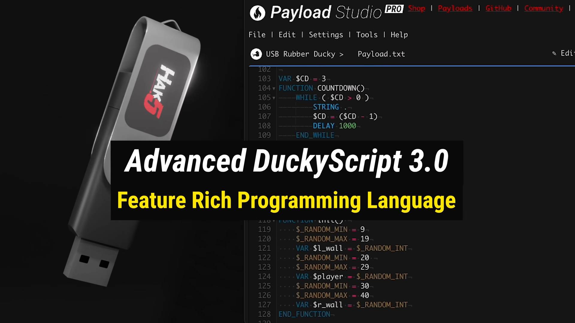  Introducing the NEW USB Rubber Ducky 0-23 screenshot.jpg - YouTube / Hak5 / Screenshot 