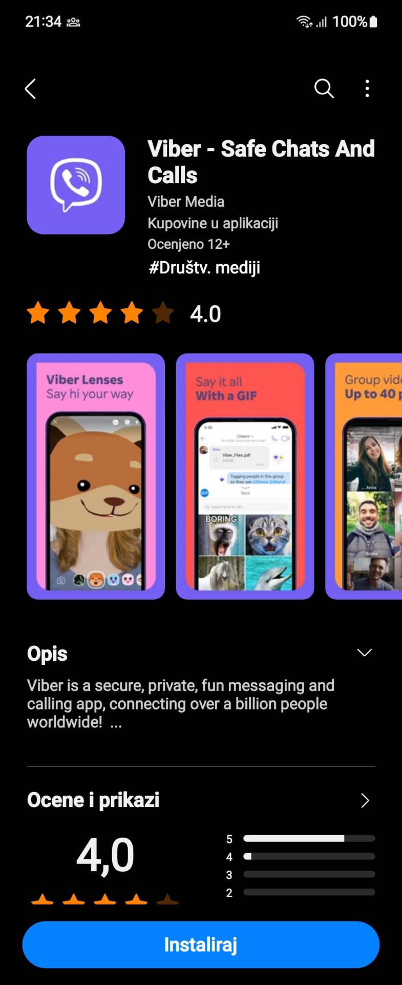  Viber aplikacija u Windows Store i Samsung Store - SmartLife / Marko Čavić 