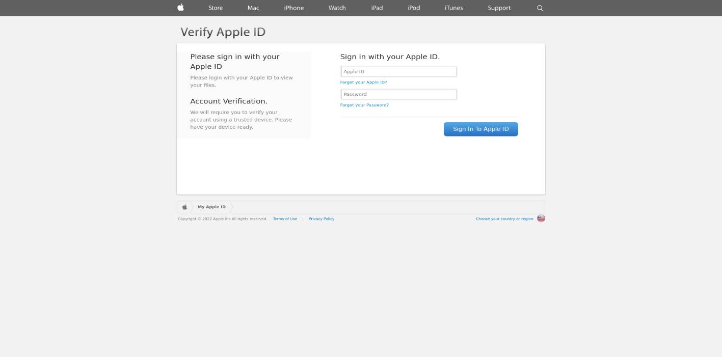  Fišing stranica gde se korisnicima traži Apple ID.png - Kaspersky 