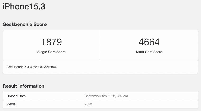 iPhone 14 Pro Max Geekbench   iPhone 14 Pro Max Geekbench