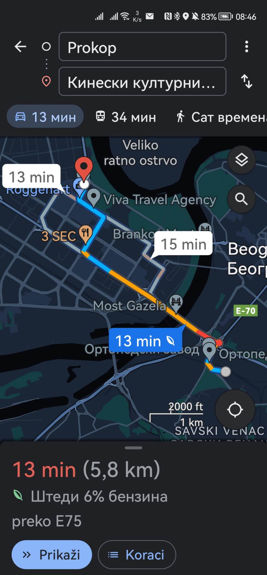 Screenshot_20220921_084601_com.google.android.apps.maps.jpg - SmartLife / Marko Čavić   Screenshot_20220921_084601_com.google.android.apps.maps.jpg - SmartLife / Marko Čavić