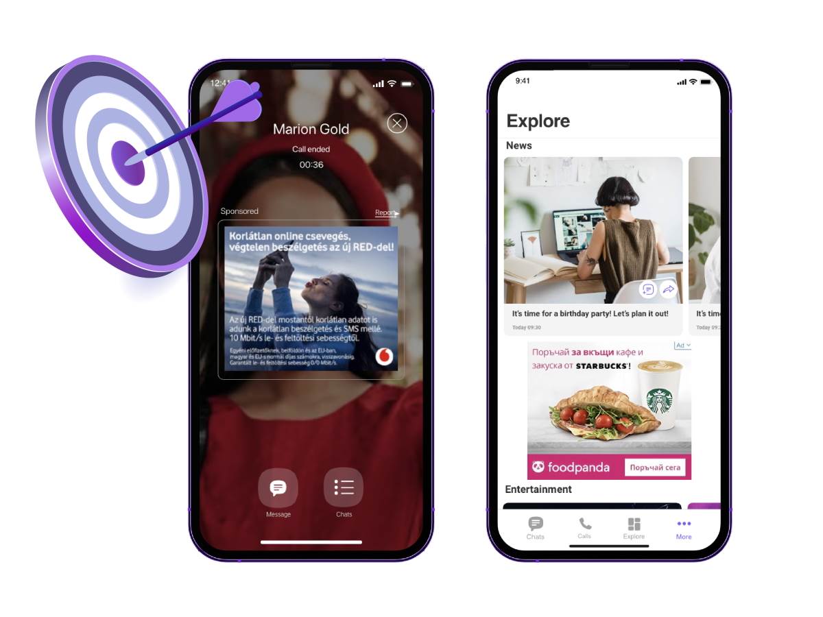  Targeted ads in a messaging app (Viber).jpg - Viber 