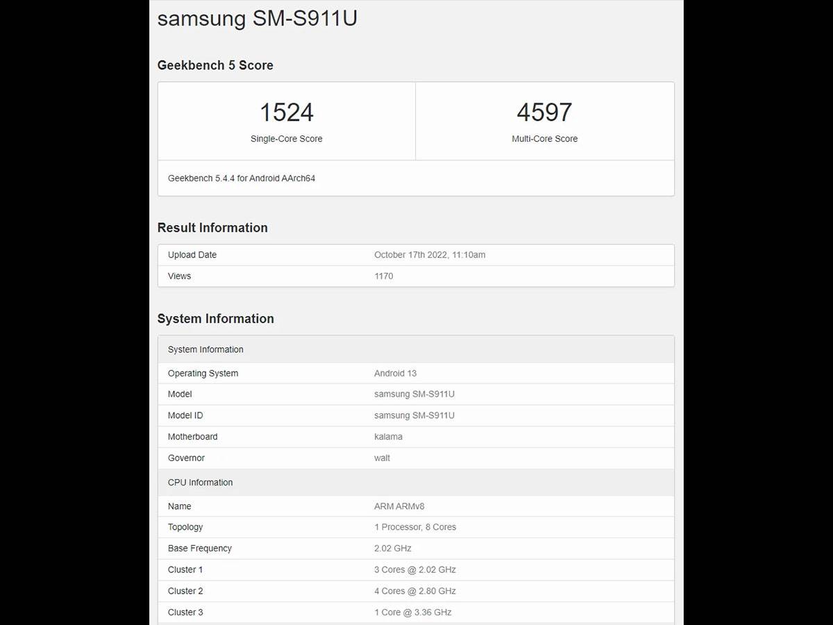  Geekbench S23 rezultat Snapdragon 8 Gen 2.jpg 