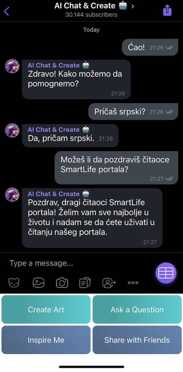  Viber čet bot 1 - Smartlife 