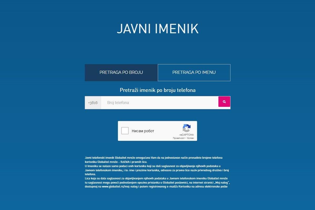 Globaltel imenik Globaltel imenik