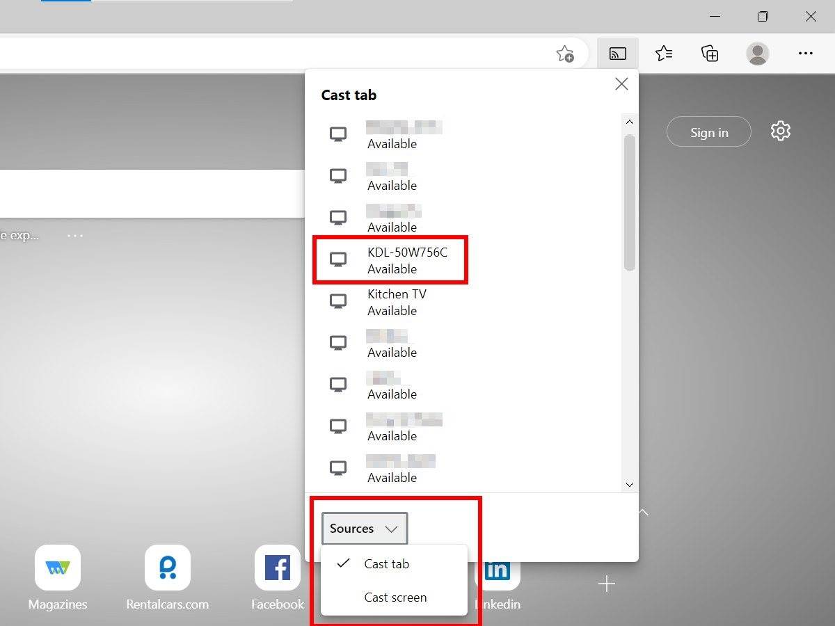 Edge cast tab   Edge cast tab