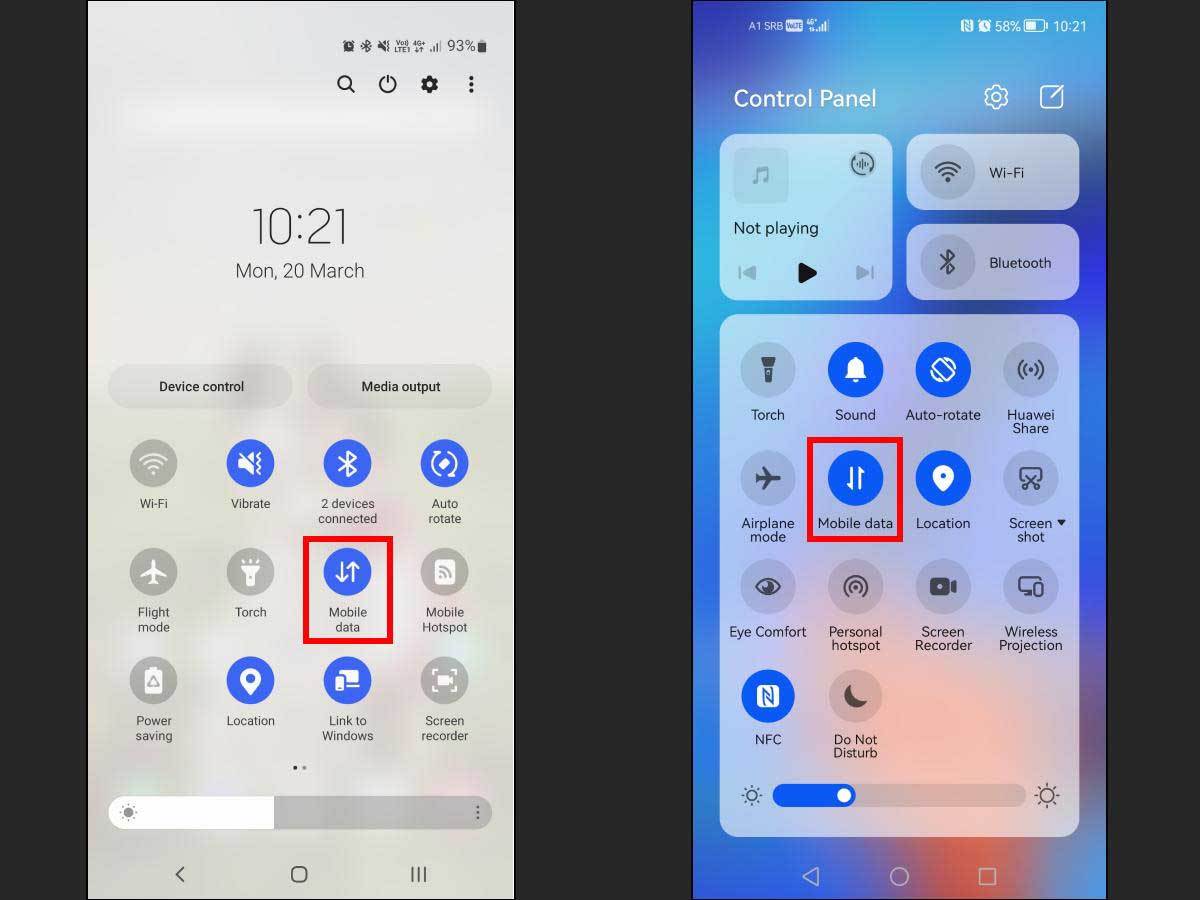 mobilni podaci Android   mobilni podaci Android