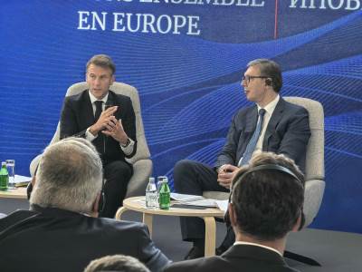 Makron i Vučić Makron i Vučić