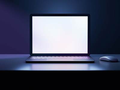 Laptop u mraku Laptop u mraku