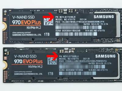  Samsung 970 Evo Plus stari i novi 