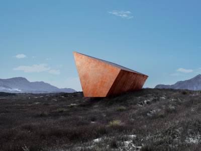 Izgled Zemljine crne kutije na ravnici u Tasmaniji  Izgled Zemljine crne kutije na ravnici u Tasmaniji