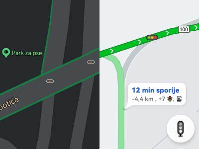 Google Maps semafori i STOP znak navigacija Google Maps semafori i STOP znak navigacija