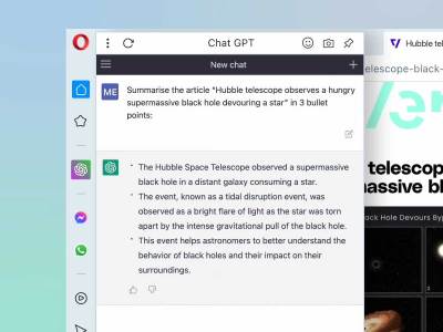 Opera ChatGPT integracija skraćivanje članaka Shorten  Opera ChatGPT integracija skraćivanje članaka Shorten